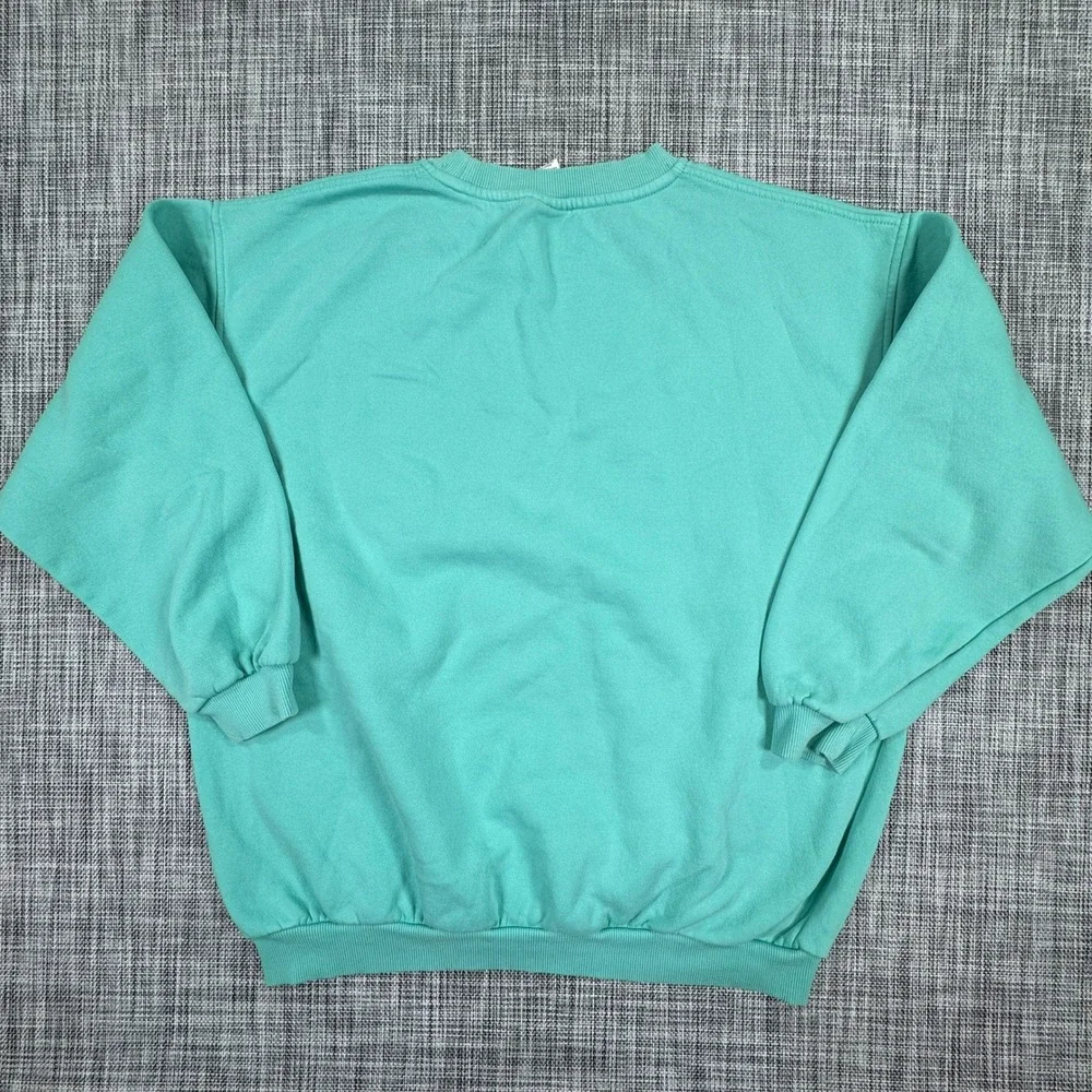 Nike Youth XL Oversized Fleece Crewneck Sweatshirt Teal Embroidered Logo